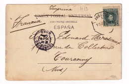 Carte Postale1904 San Sebastian España País Vasco Pays Basque Tourcoing Nord Imprimés Alfonso XIII - Covers & Documents