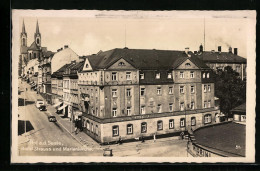 AK Hof /Saale, Hotel Strauss Und Marienkirche Aus Der Vogelschau  - Otros & Sin Clasificación