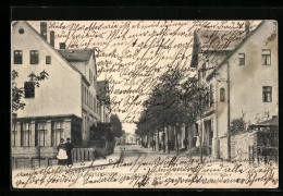 AK Bad Lippspringe, Langestrasse Von Der Jordanbrücke Gesehen  - Bad Lippspringe