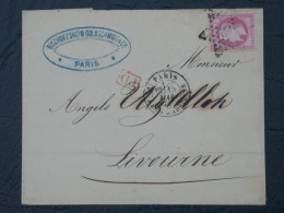 FRANCE BELLE LETTRE RR 1872 ETOILE DE PARIS N°3 MADELEINE  A  LIVORNO ITALIA +N°32 + AFF. INTERESSANT+DP9 - 1849-1876: Classic Period