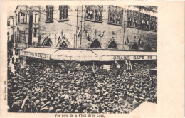FR66 PERPIGNAN - Brun - MANIFESTATION VITICOLE De 1907 - 180 000 Personnes - Place De La Loge - Animée - Belle - Ereignisse