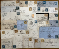 LOT DE 28 LETTRES OU CARTES POSTALES AVEC ETOILES DE PARIS / TIMBRES CLASSIQUES N° 22 29 60 28 ... / LOT N° 516 - 1849-1876: Période Classique