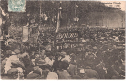 FR66 PERPIGNAN - Brun 907 - MANIFESTATION VITICOLE De 1907 - Les Manifestants Aux Platanes - Baixas - Animée - Belle - Eventi