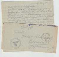 German Feldpost WW2 From Tönsberg, Norway - Infanterie-Regiment 730 (8. Kompanie/II) Dated 4.3.1942 W/letter. Postal Wei - Militaria