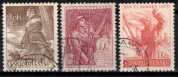 Tchécoslovaquie 1953 Mi 826-8 (Yv 730-2), Obliteré - Usados