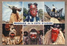 CPSM COTE D'IVOIRE - MASQUES De La COTE D'IVOIRE - TB CP Multivue - Ivoorkust