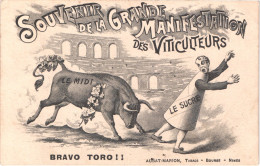 FR66 TROUBLES DU MIDI - Souvenir De La Grande Manifestation Viticole Viticulteurs - 1907 - Editeur Tabac Nimes - Belle - Eventos