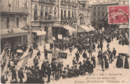 FR34 MONTPELLIER - MANIFESTATION VITICOLE De 1907 - Arrivée Des Délégations BAIXAS - Catalanes - Animée - Belle - Montpellier