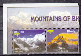 BHUTAN, 2002, Mountains Of Bhutan, 2 V,   MNH, (**) - Bhután