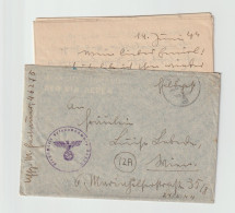 German Feldpost WW2 From Albania - Nachschub-Kompanie 297 Using Italian Airmail Cover Posted 15.6.1944 W/letter. Postal - Militaria