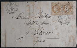 FRANCE BELLE LETTRE RR 1876  ETOILE DE PARIS N°7   A  LIBOURNE  +PAIRE N°28 + AFF. INTERESSANT+DP9 - 1849-1876: Période Classique