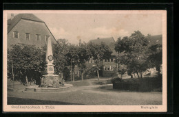 AK Grossbreitenbach I. Thür., Denkmal Am Marktplatz  - Andere & Zonder Classificatie