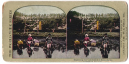 Stereo-Fotografie World Wide View Co., Chicago, Japanische Bauern Beim Reis Anbau, Cultivation Of Rice  - Stereo-Photographie