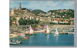 MENTON 06 - La Vielle Ville Un Coin Du Nouveau Port Bateau De Plaisance Voilier - Menton