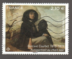 FRANCE 2019 GUSTAVE COURBET AUTOPORTRAIT AU CHIEN NOIR OBLITERE YT 5333 - Used Stamps