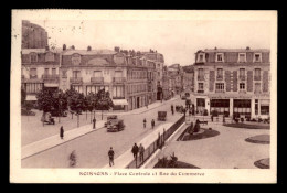 02 - SOISSONS - PLACE CENTRALE ET RUE DU COMMERCE - CAFE DE LA PAIX - Soissons