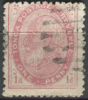 Tonga 1886 SG1b 1d King George I #9 FU - Tonga (1970-...)