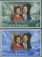 Pitcairn Islands 1972 SG124-125 Royal Silver Wedding Set MNH - Pitcairneilanden