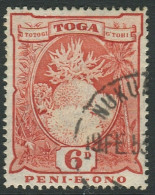 Tonga 1942 SG79 6d Coral #1 FU - Tonga (1970-...)