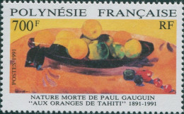 French Polynesia 1991 Sc#566,SG616 700f Oranges Of Tahiti Painting MNH - Autres & Non Classés