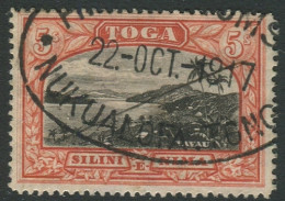Tonga 1897 SG53a 5/- Vavau Harbour FU - Tonga (1970-...)