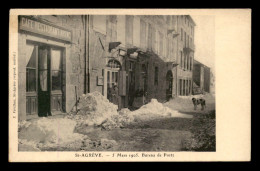 07 - ST-AGREVE - LE 5 MARS 1905 - LE BUREAU DE POSTE ET LE CAFE-RESTAURANT ARSAC SOUS LA NEIGE - Saint Agrève