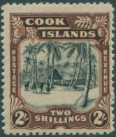 Cook Islands 1938 SG128 2/- Native Village MLH - Cookinseln