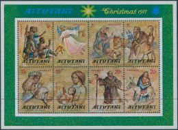 Aitutaki 1977 SG238 Christmas MS MNH - Cookeilanden