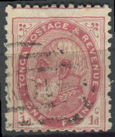 Tonga 1886 SG1b 1d King George I #3 FU - Tonga (1970-...)