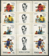 Tonga 1982 SG809-812 World Cup SPECIMEN Pairs Set MNH - Tonga (1970-...)