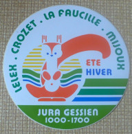 THEME ECUREUIL / SKI : AUTOCOLLANT JURA GESSIEN - REGIONALISME - Stickers