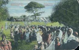 Ae732 Cartolina Cpa Ex Colonie Somalia Esposizione 1911 Accampamento Bulomereta - Other & Unclassified