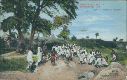 Ae734 Cartolina Cpa Ex Colonie Somalia Esposizione 1911 Afgoi Gruppo D'indigeni - Andere & Zonder Classificatie