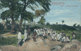 Ae735 Cartolina Cpa Ex Colonie Somalia Esposizione 1911 Afgoi Gruppo D'indigeni - Andere & Zonder Classificatie