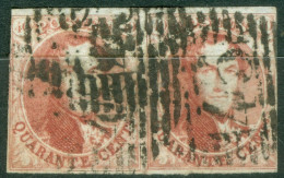 Belgique 8 En Paire Ob Voir Scan Et Description - 1851-1857 Medallions (6/8)