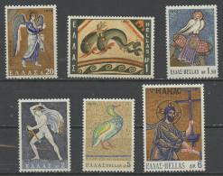 Grèce - Griechenland - Greece 1970 Y&T N°1001 à 1006 - Michel N°1023 à 1028 *** - Mosaïques - Unused Stamps