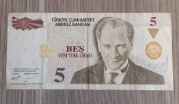 Billet 5 Lirasi Lira 2005 Turquie - Turquia