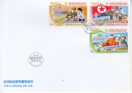 North Korea 2022 Great Victory In The Anti-epidemic War(Covid-19) Stamps 3v FDC - Korea (Noord)