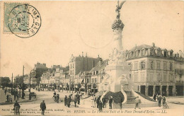 51 - Reims - La Fontaine Subé Et La Place Drouet D'Erlon - Animée - Oblitération Ronde De 1906 - CPA - Voir Scans Recto- - Reims