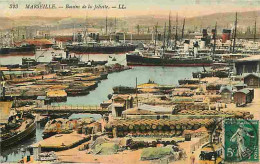 13 - Marseille - Bassins De La Joliette - Animée - Colorisée - Bateaux - Etat Froissures Visibles - CPA - Voir Scans Rec - Joliette, Port Area