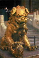Chine - Pékin - Beijing - Cité Interdite - Palace Museum - Un Lion En Bronze Plaque D Or Devant La Porte De La Pureté Cé - China