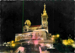 13 - Marseille - Notre Dame De La Garde - Vue De Nuit - CPM - Voir Scans Recto-Verso - Notre-Dame De La Garde, Lift En De Heilige Maagd