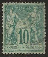 France  .  Y&T   .   65  .    O  .     Oblitéré - 1876-1878 Sage (Tipo I)
