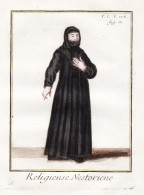 Religieuse Nestoriene - Nestorian Nun Nestorianische Nonne / Mönchsorden Monastic Order / Ordenstracht Order - Prints & Engravings