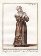 Religieuse De L'ordre De S. Pachome - Pachomios Pachomius The Great Coptic Nun Nonne / Mönchsorden Monastic O - Prenten & Gravure