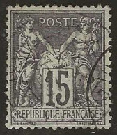 France  .  Y&T   .   66    .    O  .     Oblitéré - 1876-1878 Sage (Tipo I)