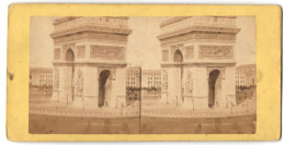 Vue Stéréoscopique-Photo Photographe Inconnu,  Vue De Paris, Vie De Arc De Triomphe, Triumphbogen  - Photos Stéréoscopiques