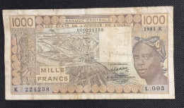 Billet 1000 Francs 1981 Afrique De L'ouest Sénégal - Sénégal