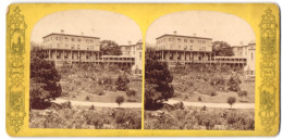 Stereo-Fotografie Unbekannter Fotograf, Ansicht New York City, Blick Auf Das Mount St. Vincent Hotel Im Central Park  - Photos Stéréoscopiques