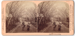 Stereo-Fotografie Strohmeyer & Wyman, New York, Junge Japanische Mütter Mit Ihren Kindern, Tracht Asiatische Volkstyp  - Fotos Estereoscópicas